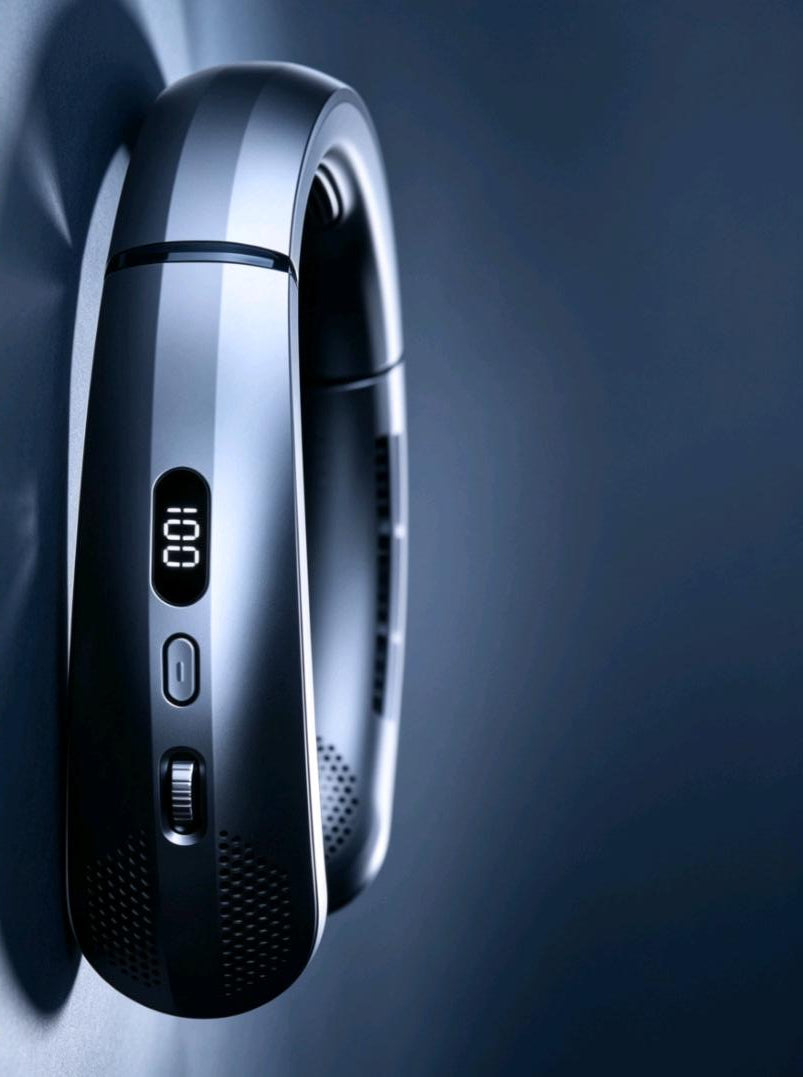 Saetta Bladeless Neck Fan — Portable, Hands-Free, 8H Battery